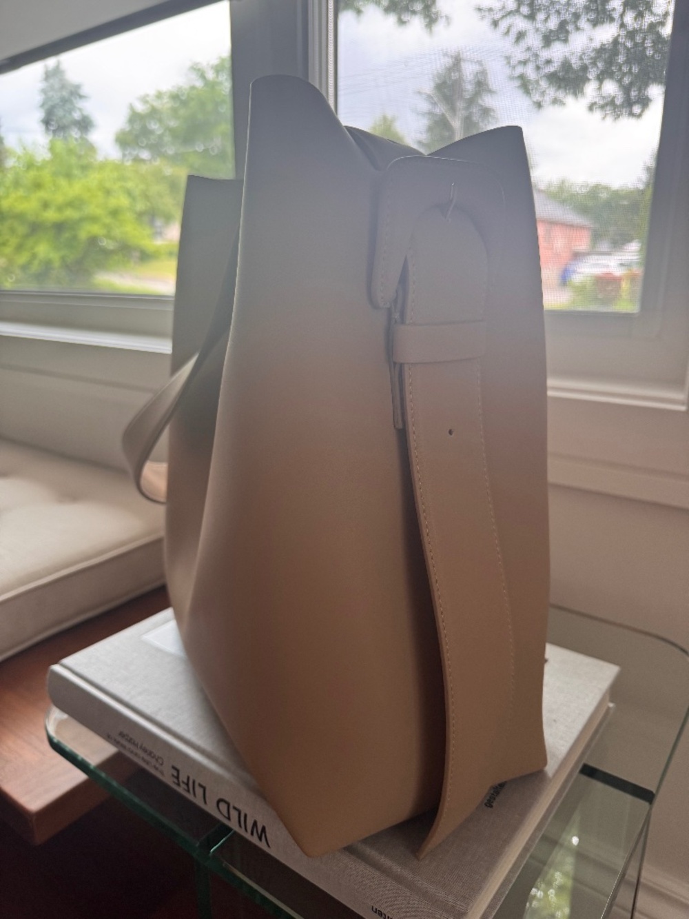 ARKET Leather Tote Bag | Retired Taupe | Never Used | Scandinavian Minimalist